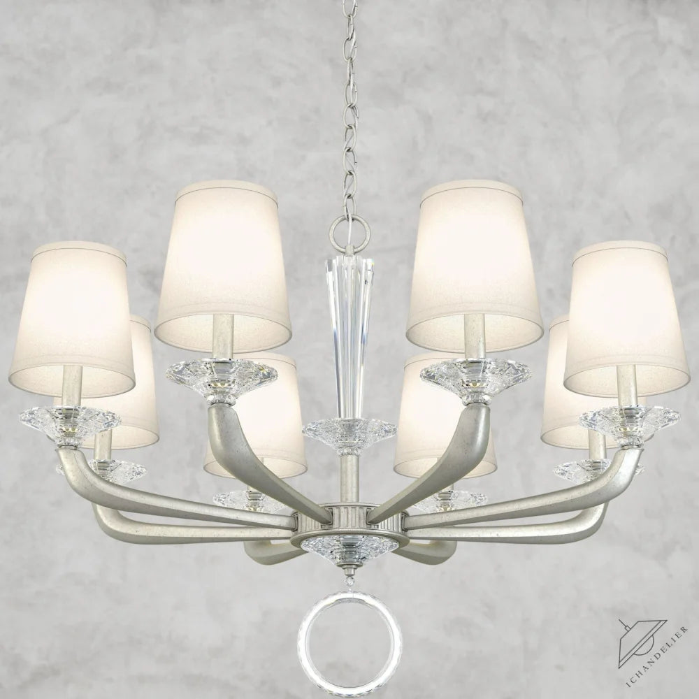 Antique Silver Emilea Chandelier 33"
