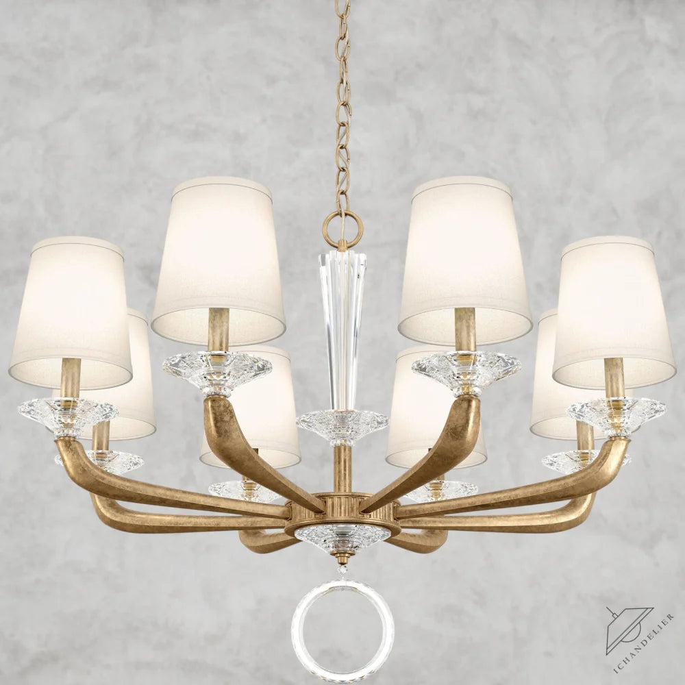French Gold Emilea Chandelier 33"