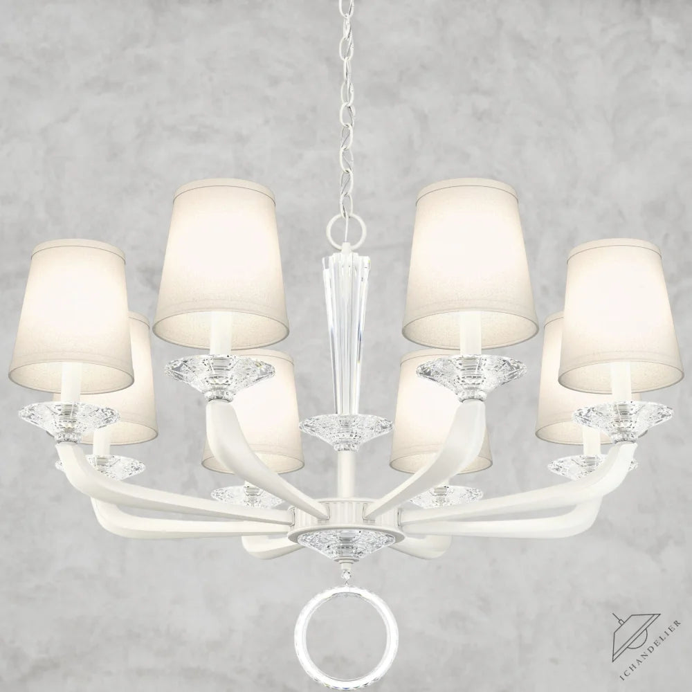 White Emilea Chandelier 33"