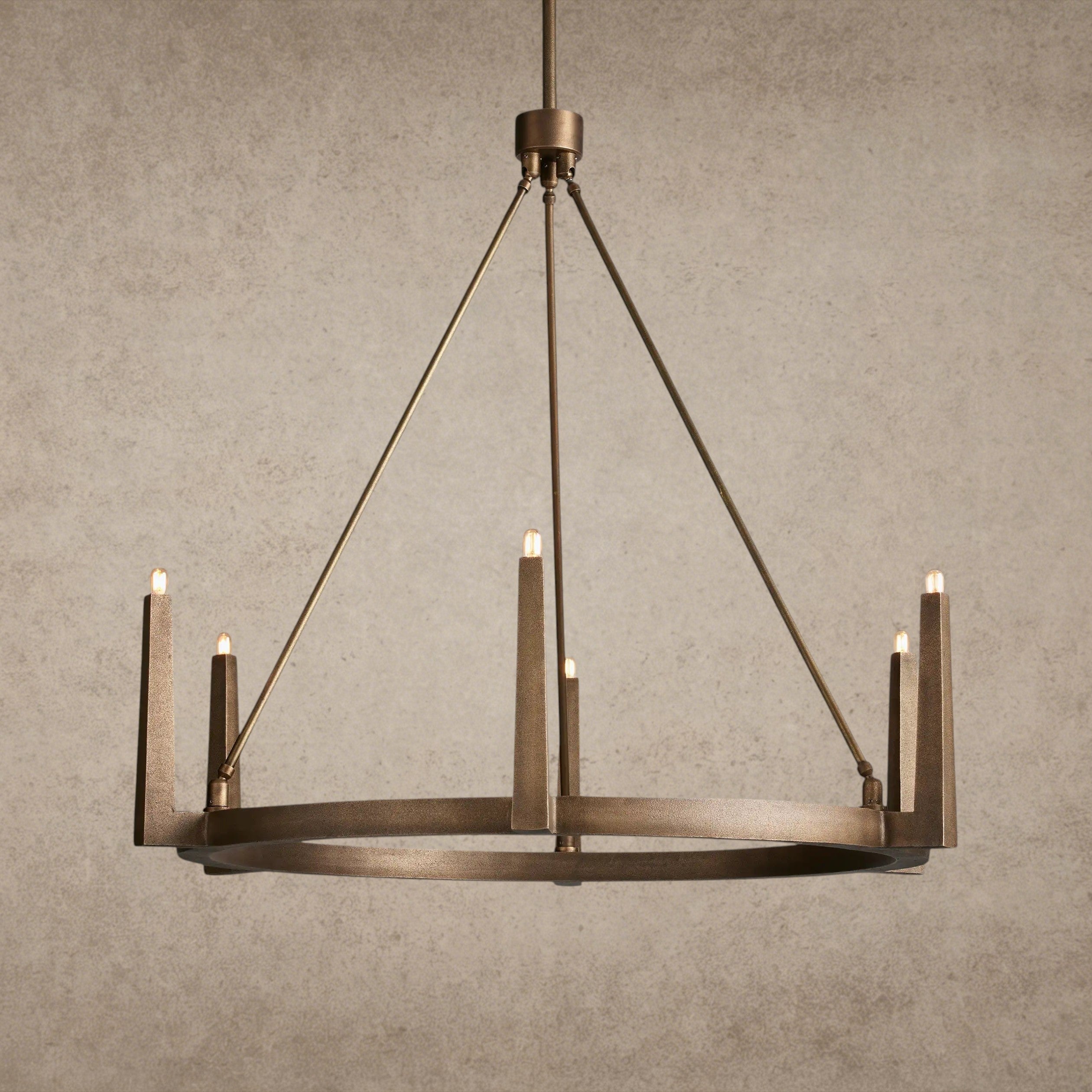 42" / Brass Emmet Round Chandelier 42", 54"