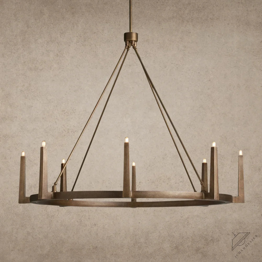 54" / Brass Emmet Round Chandelier 42", 54"