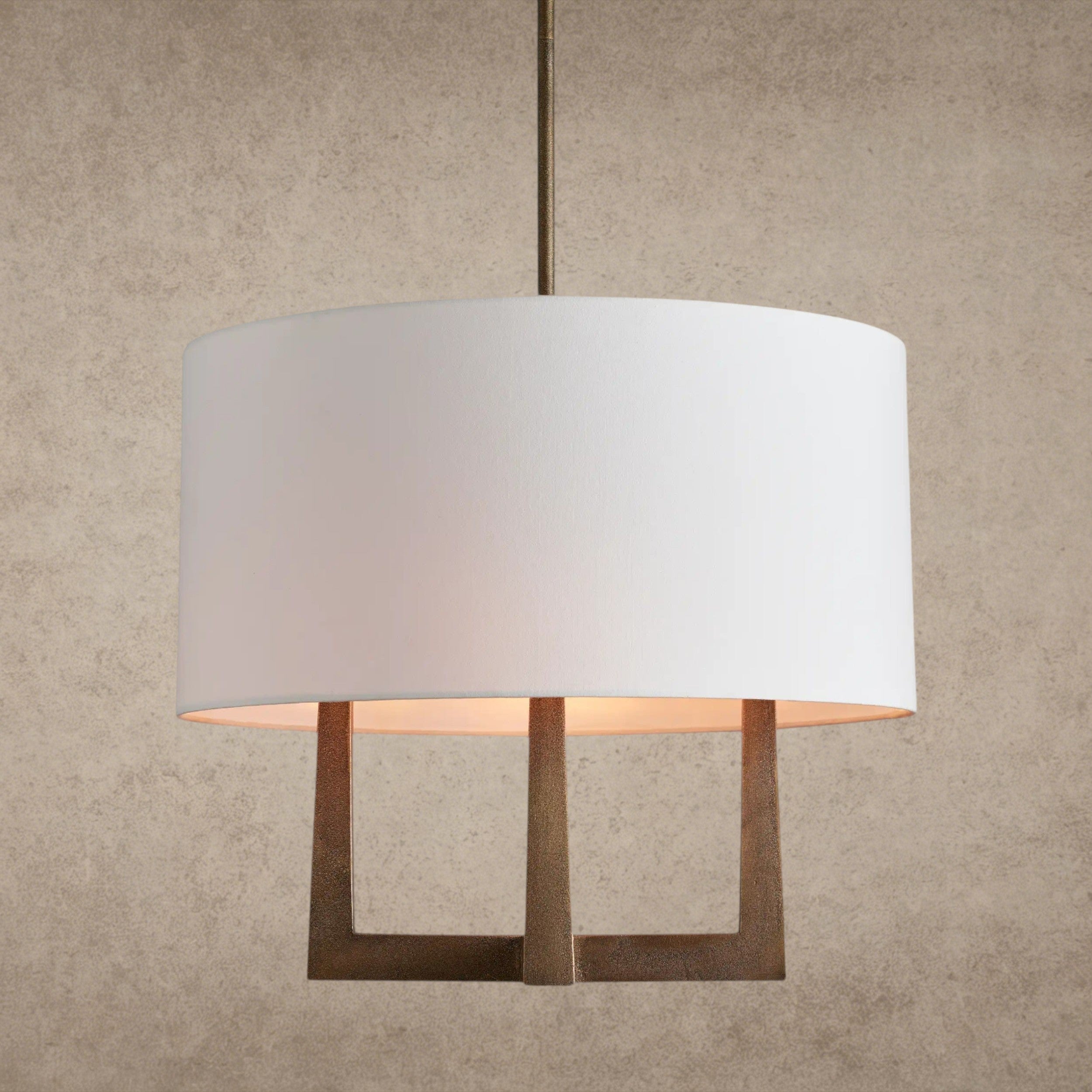 Brass Emmet Shaded Chandelier