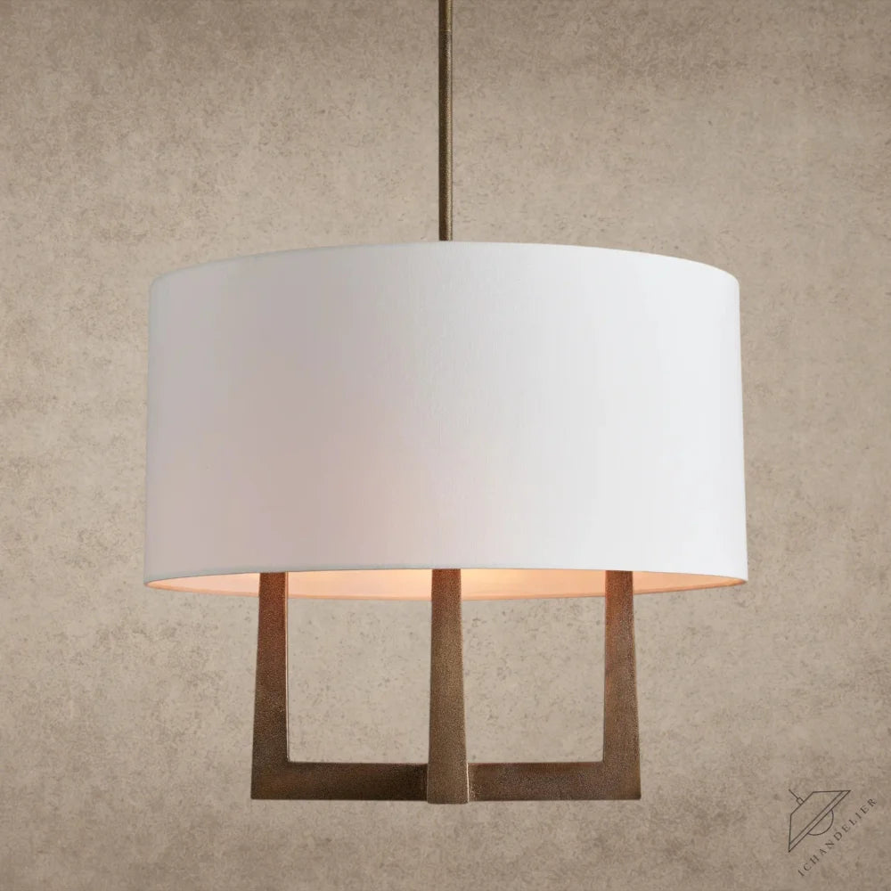 Brass Emmet Shaded Chandelier