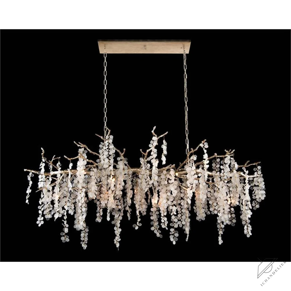 Ethyria Fifteen-Light Glass Cluster Horizontal Chandelier