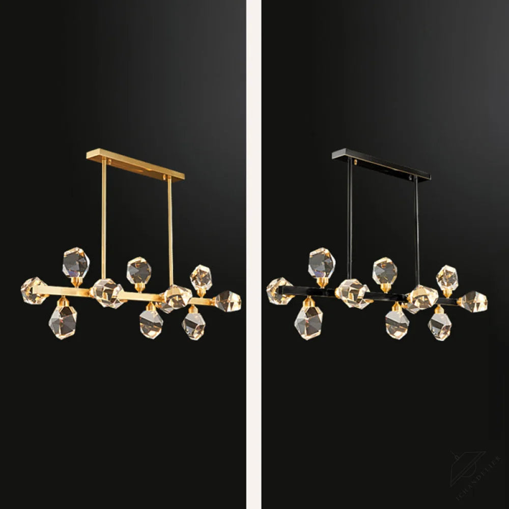 Eve Ice Water Chestnut Linear Chandelier