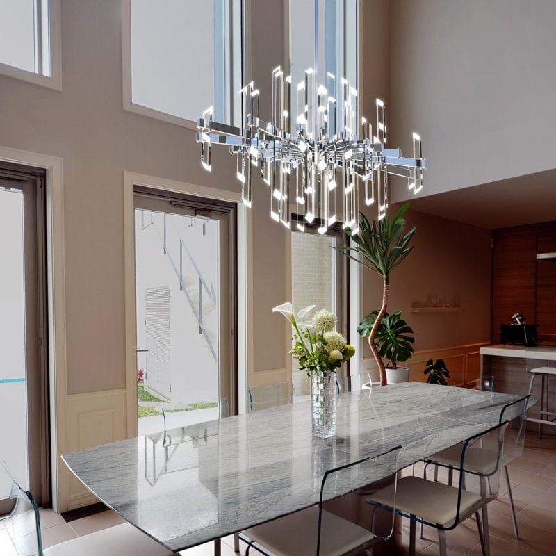 Facets 1-Light Kitchen Island LED Chandelier