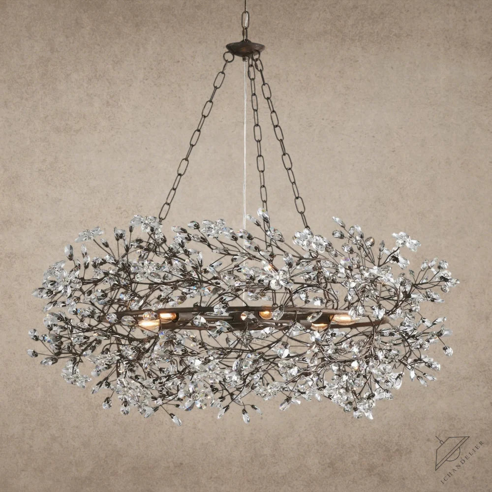 39" / BRONZE Fiore Crown Chandelier 39", 48", 60"