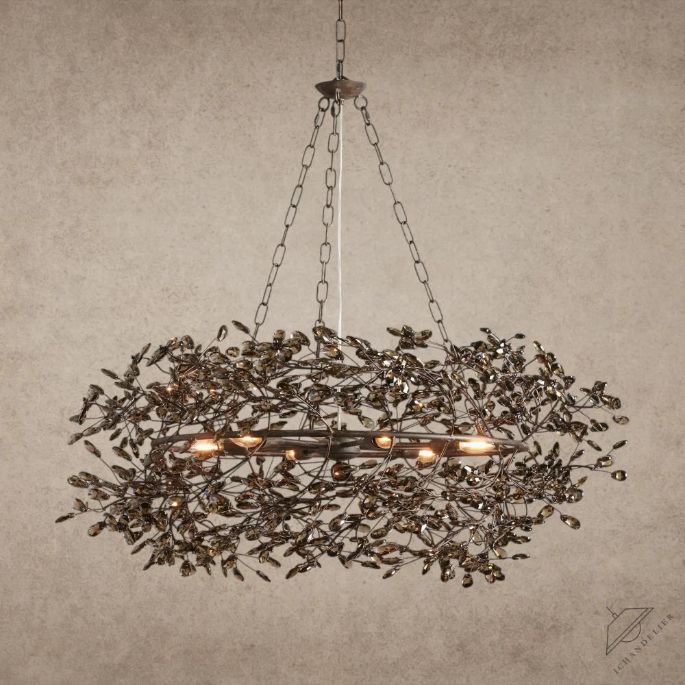 39" / BRONZE/SMOKE Fiore Crown Chandelier 39", 48", 60"