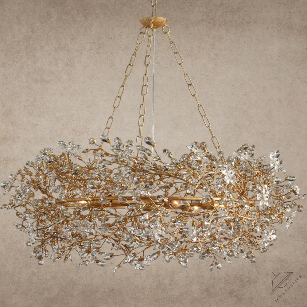 39" / GOLD Fiore Crown Chandelier 39", 48", 60"
