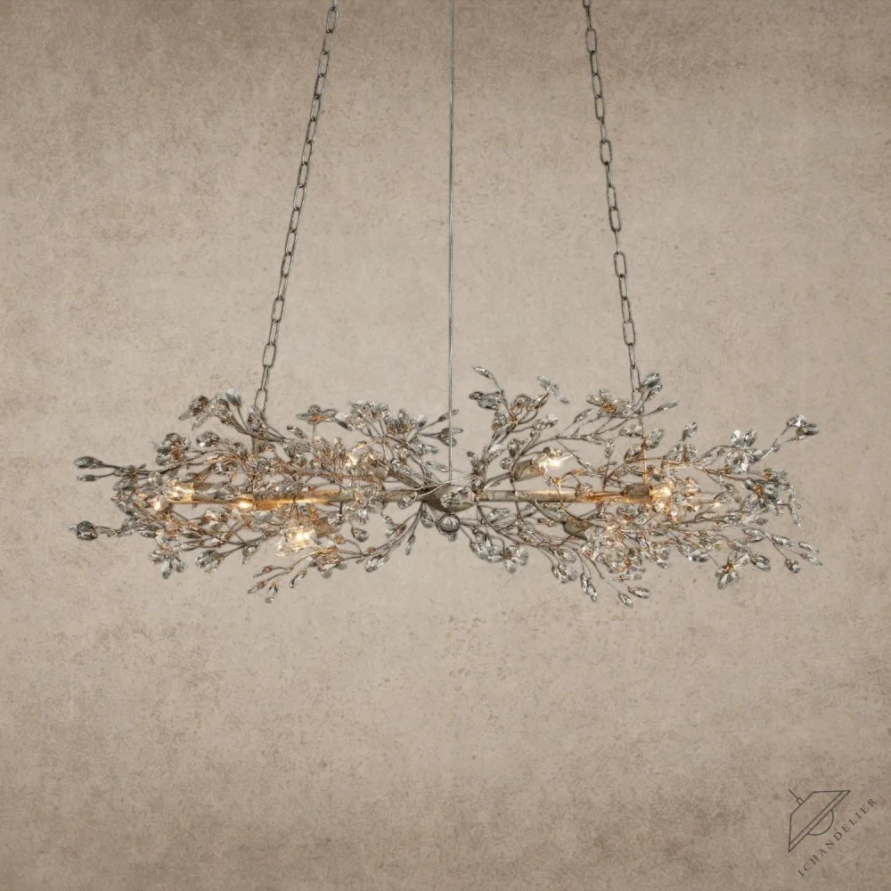 51" / SILVER Fiore Linear Chandelier 51", 68"