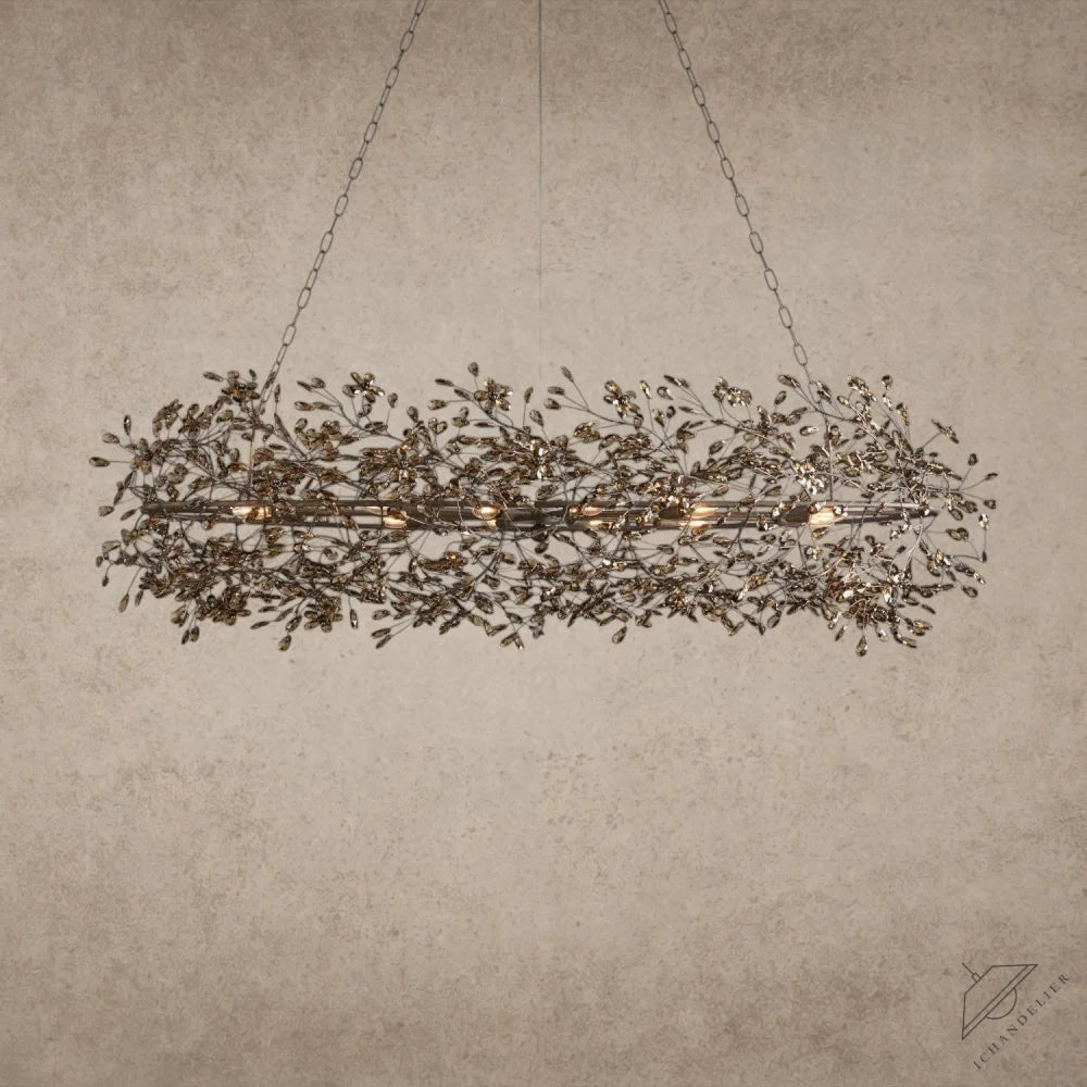 74" / BRONZE/SMOKE Fiore Oval Chandelier 62", 74"