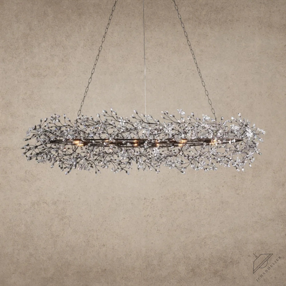 74" / BRONZE Fiore Oval Chandelier 62", 74"