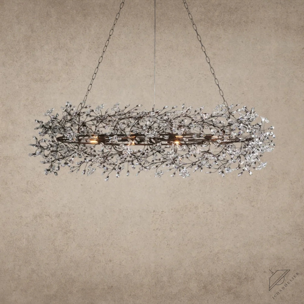 62" / BRONZE Fiore Oval Chandelier 62", 74"