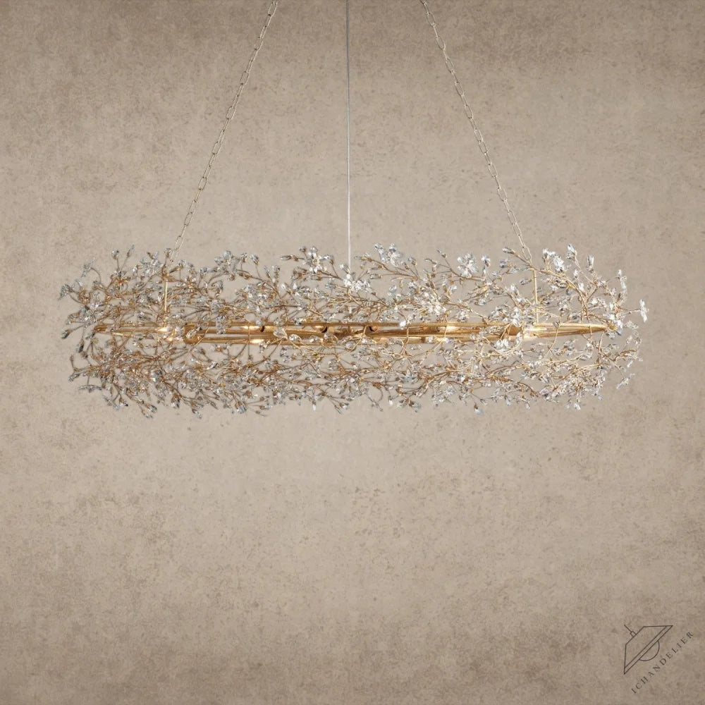 74" / GOLD Fiore Oval Chandelier 62", 74"