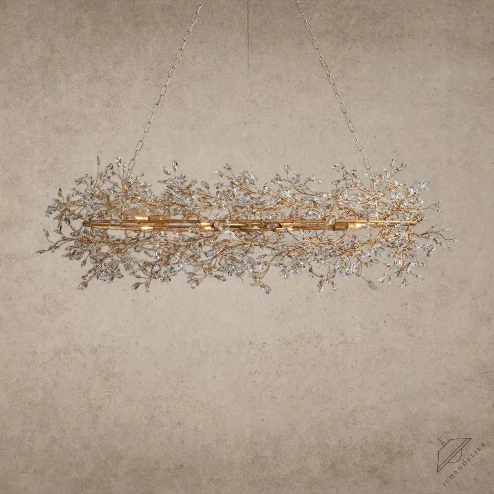 62" / GOLD Fiore Oval Chandelier 62", 74"