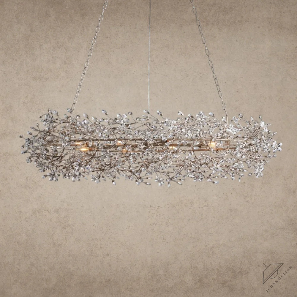 62" / SILVER Fiore Oval Chandelier 62", 74"