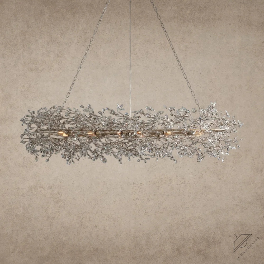 74" / SILVER Fiore Oval Chandelier 62", 74"