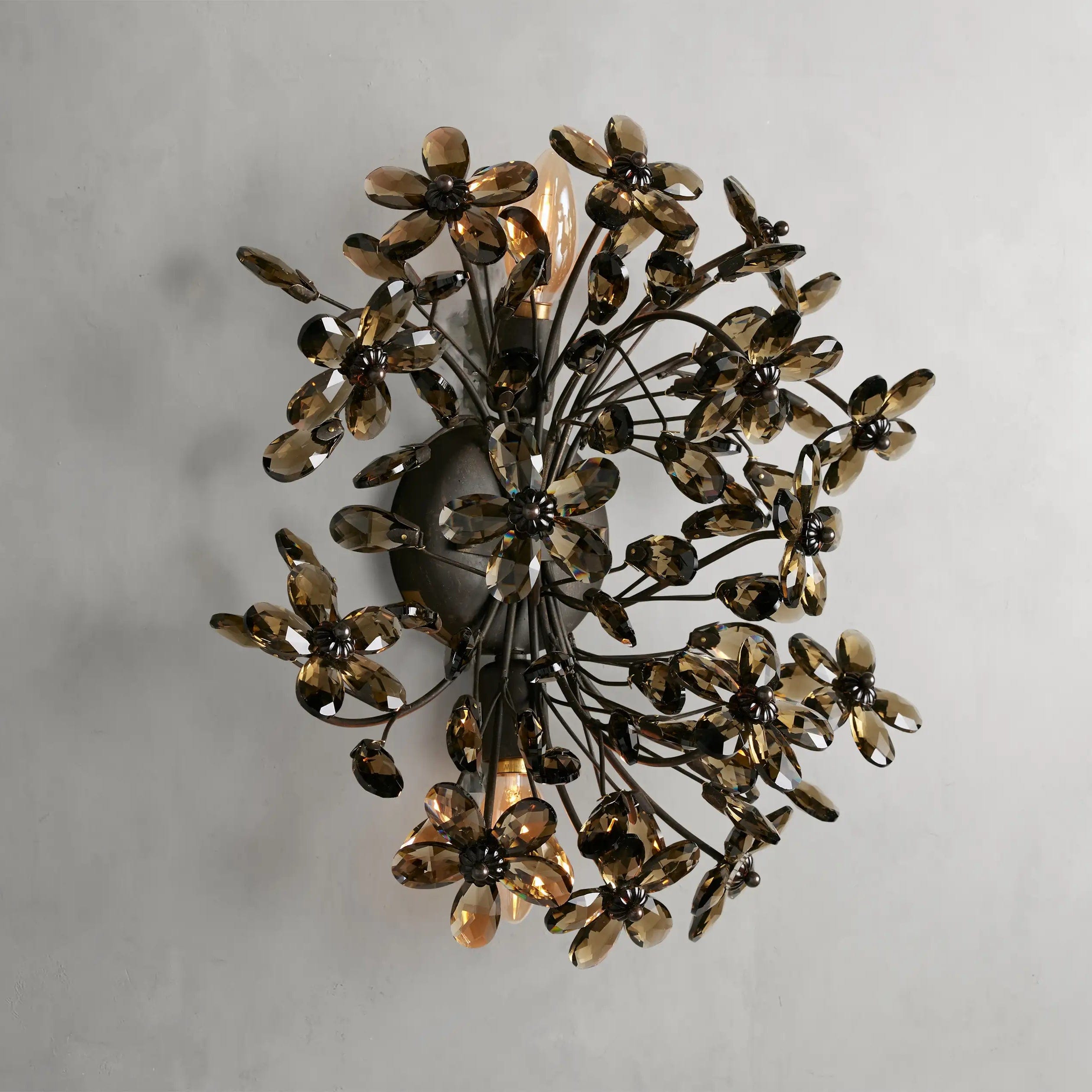 BRONZE/SMOKE Fiore Sconce