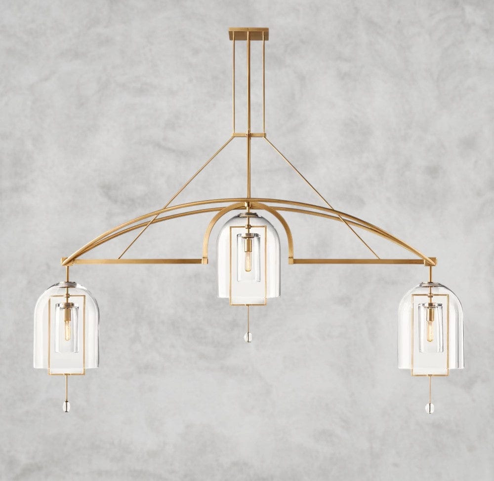 61" / Brass Fulcrum Grand Linear Chandelier 61", 73", 85"