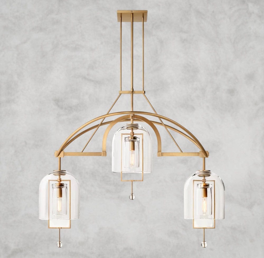 48" / Brass Fulcrum Linear Chandelier 48", 60"