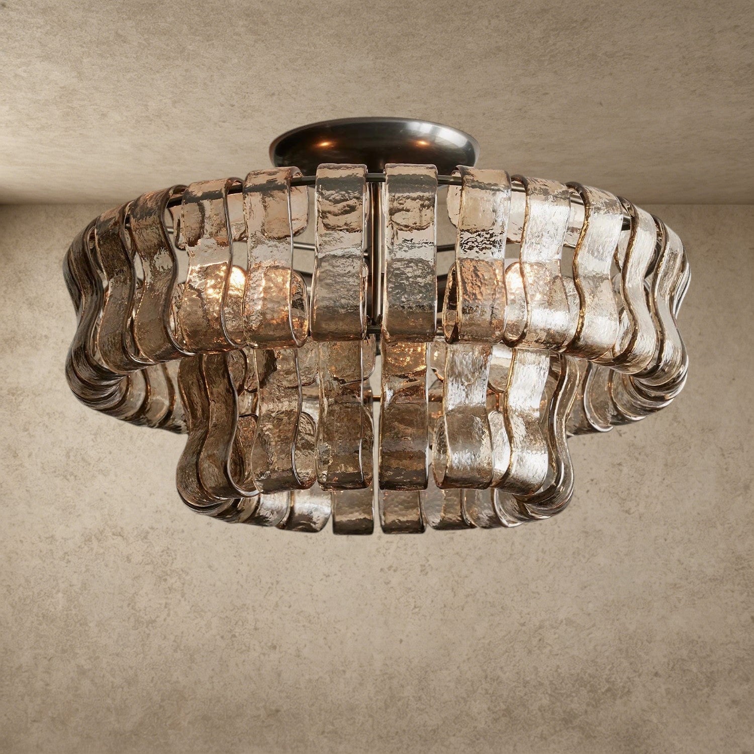 Bronze / Smoke Ghiaccio Flush Mount