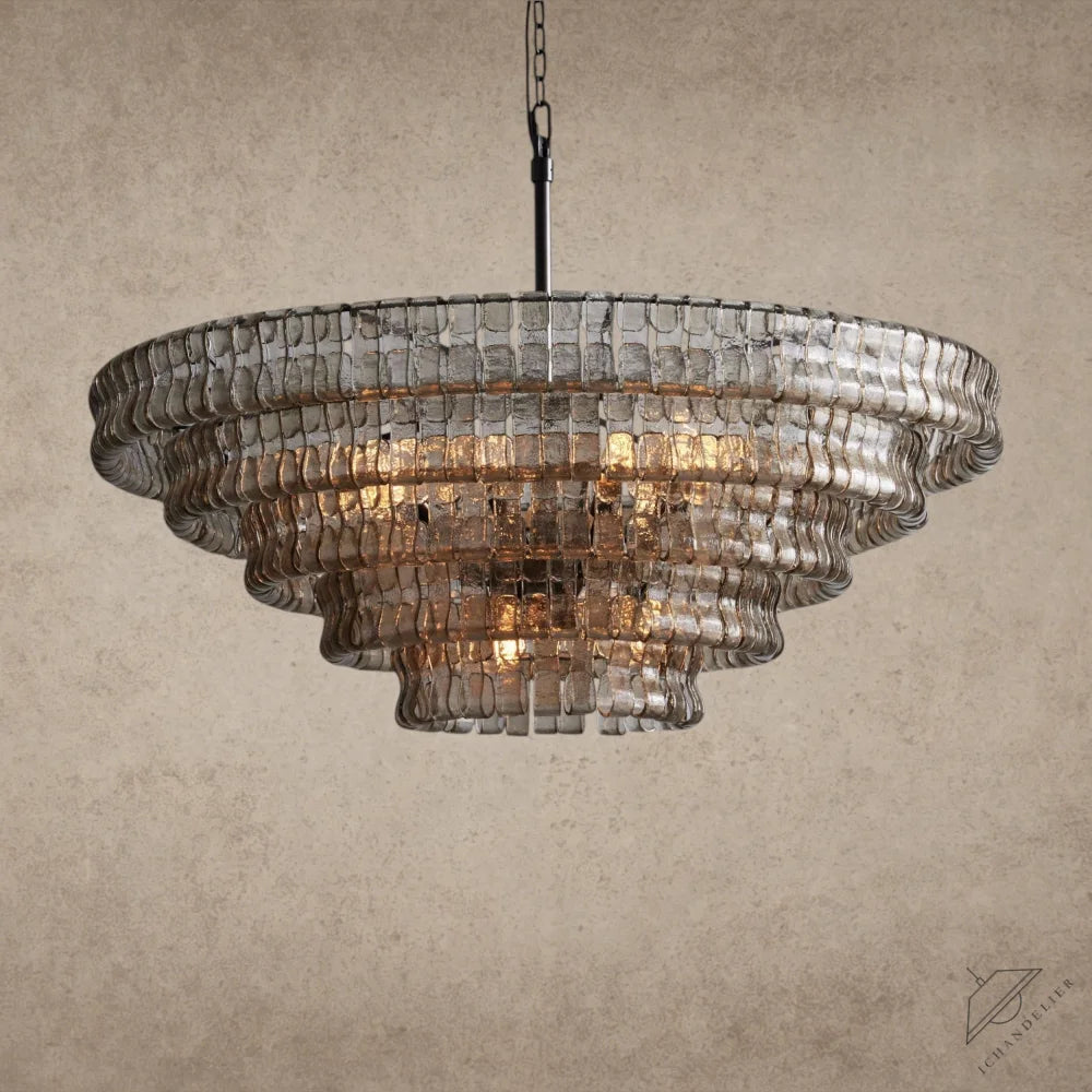 48" / BRONZE / SMOKE Ghiaccio Round Chandelier 36", 48",60"