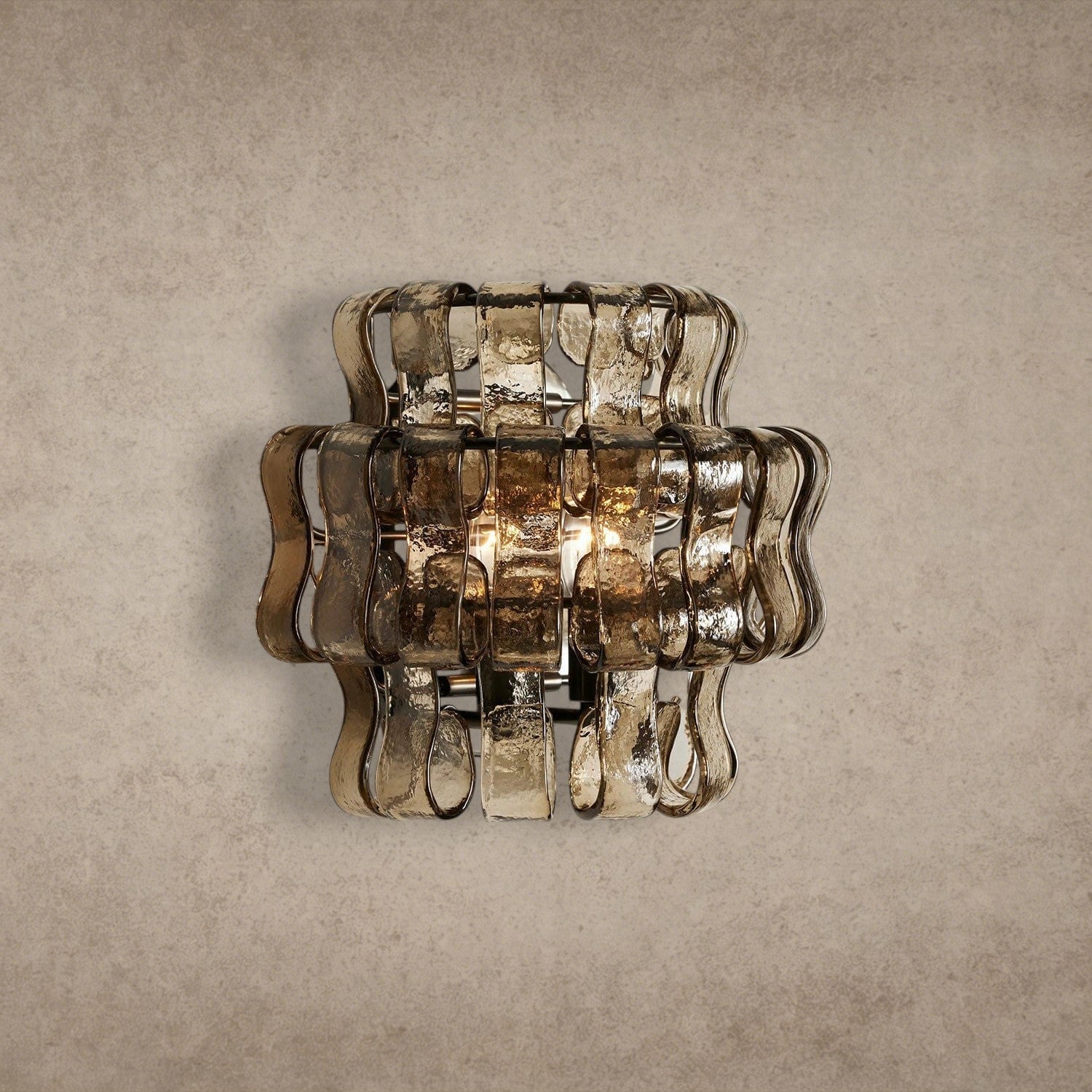 Bronze / Smoke Ghiaccio Sconce