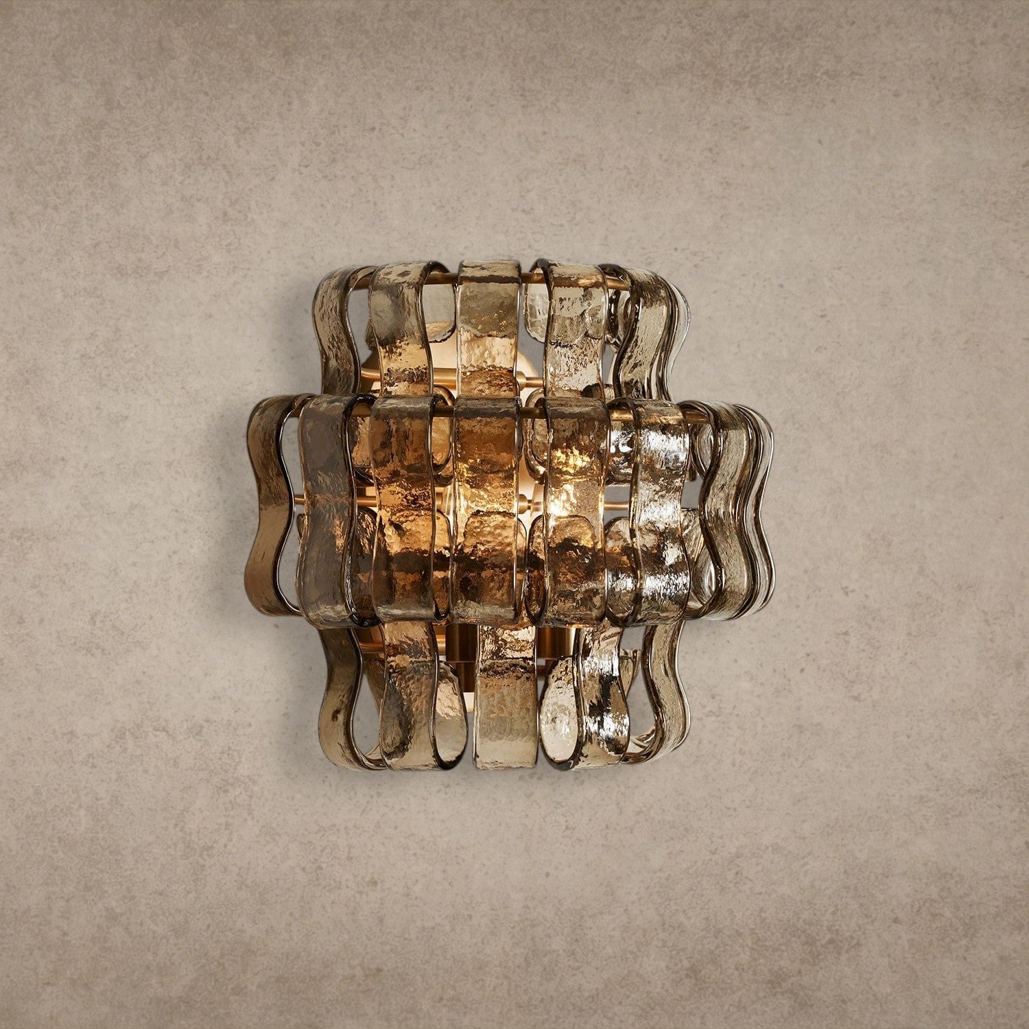 Brass / Smoke Ghiaccio Sconce
