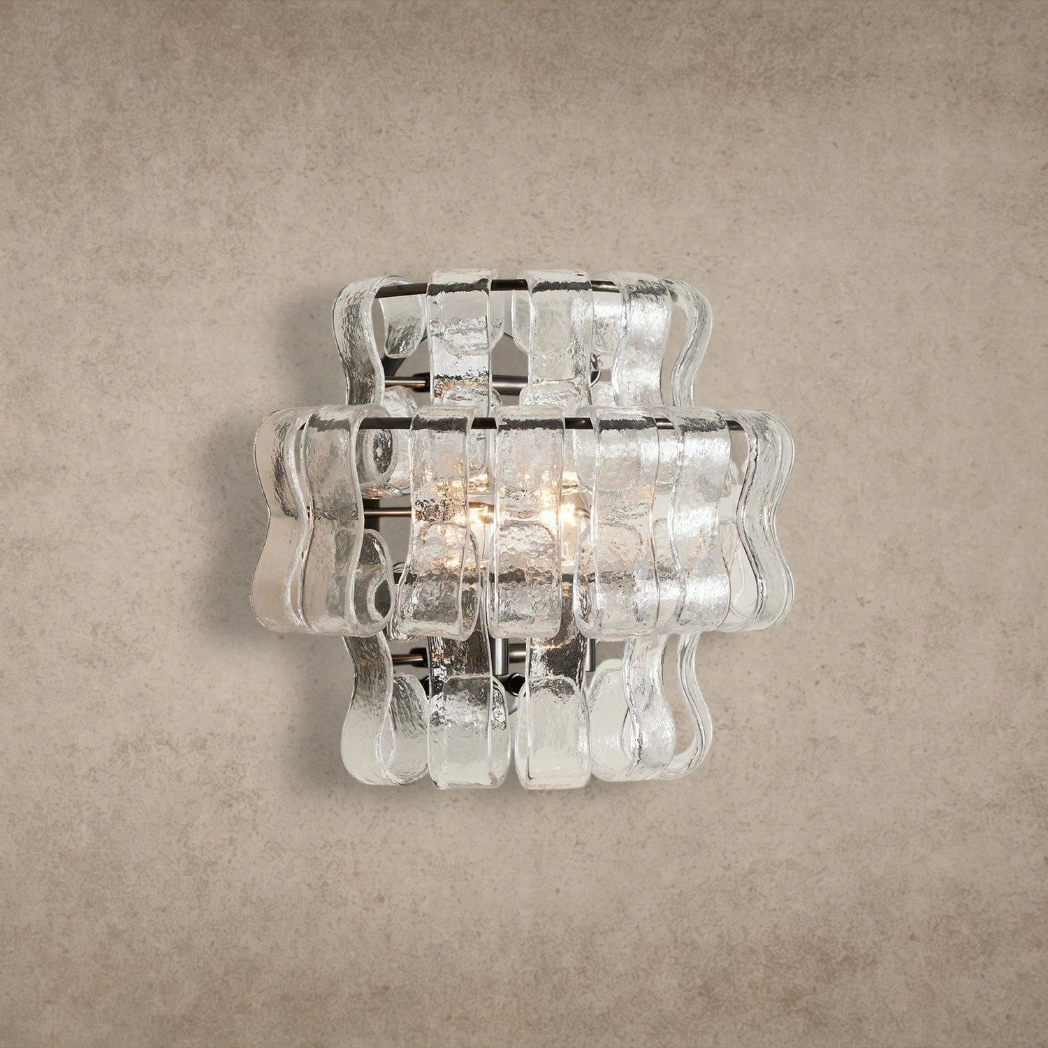 Bronze / Clear Ghiaccio Sconce