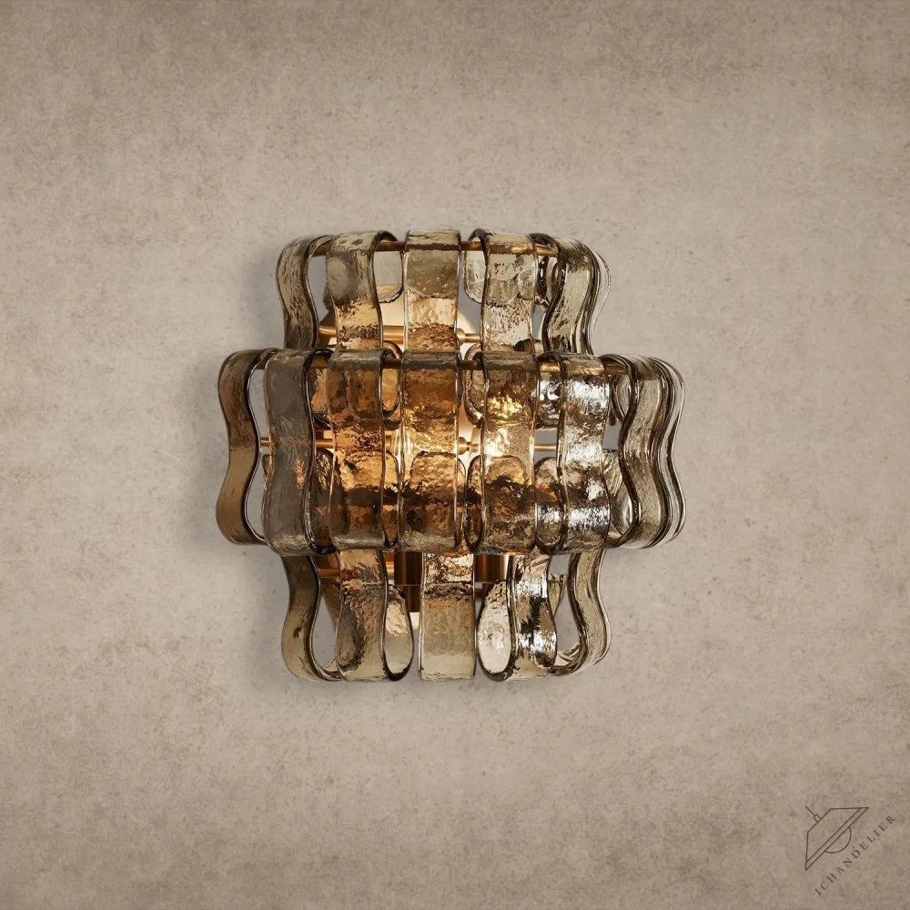 Brass / Smoke Ghiaccio Sconce