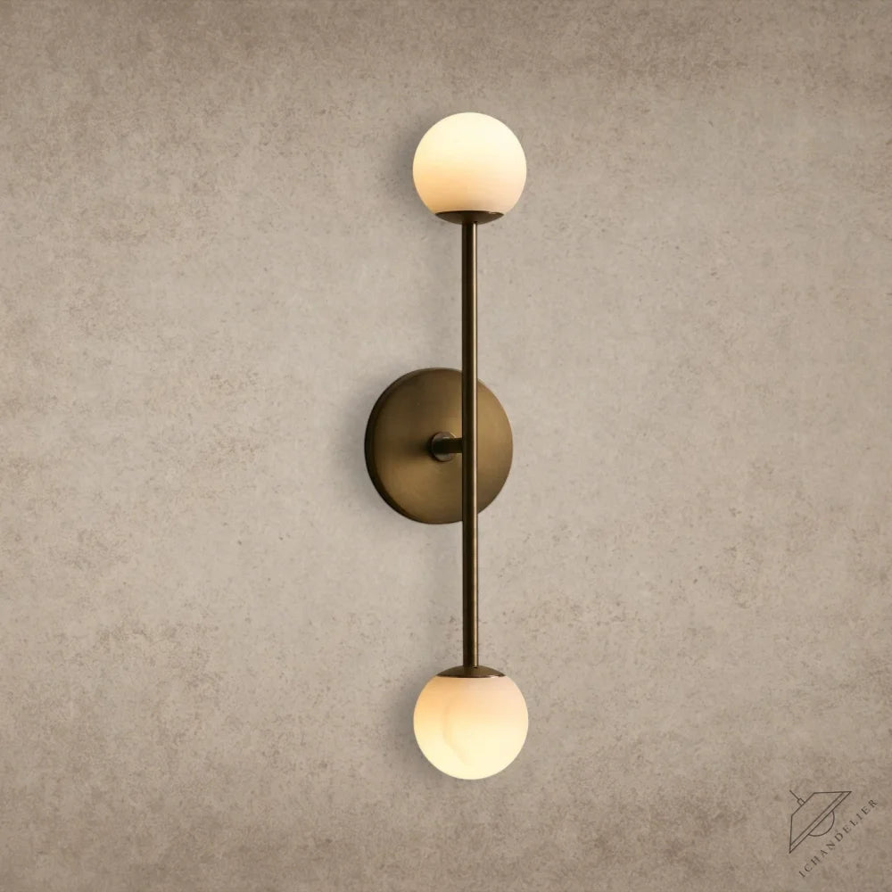 Brass Girouette Double Sconce