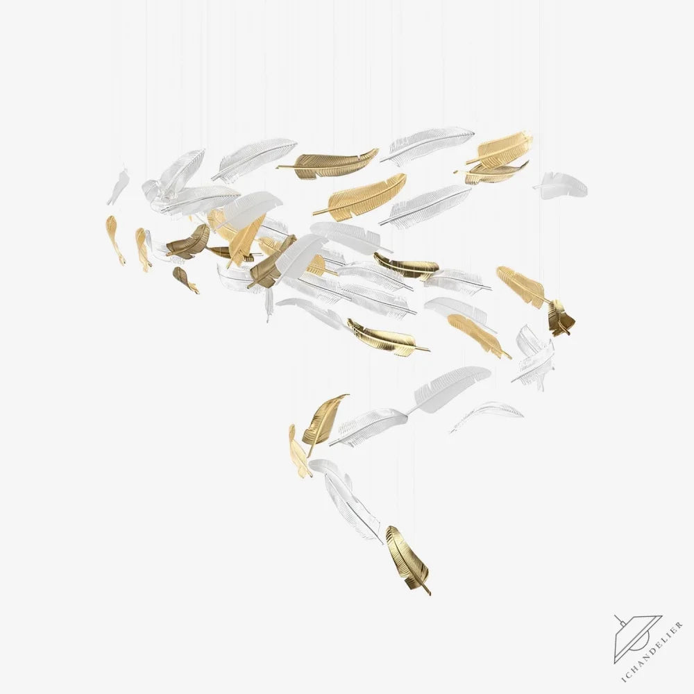 Glass Feathers Chandelier