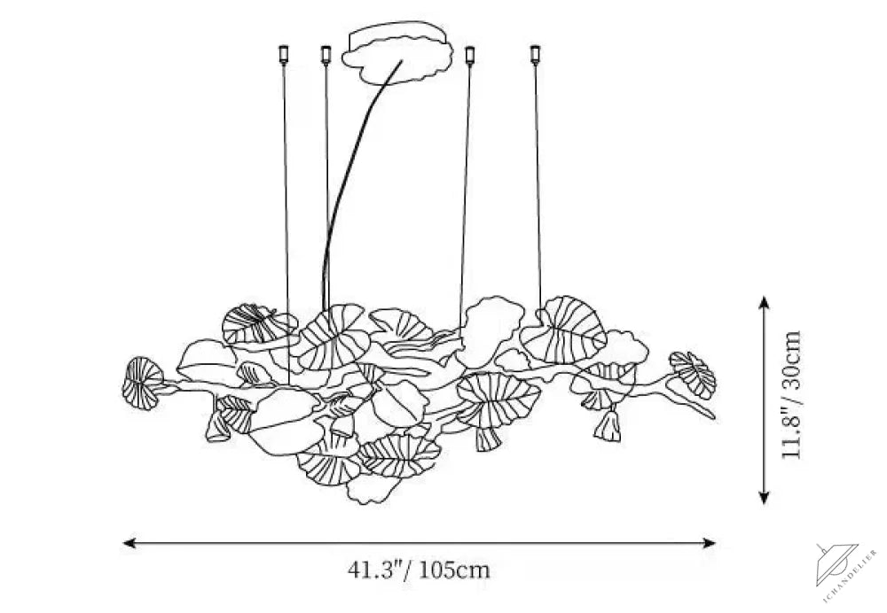 Gold Leaf Chandelier
