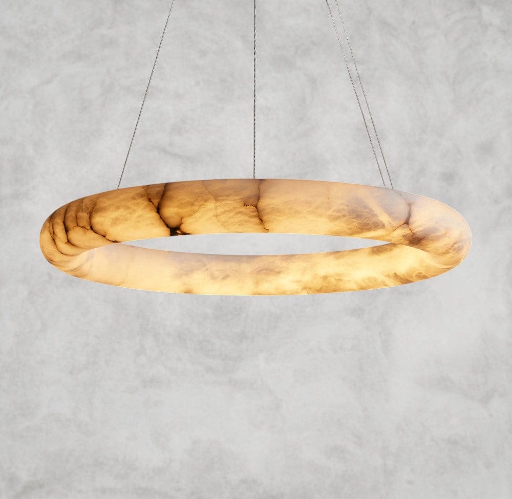 Halima Halo Alabaster Chandelier