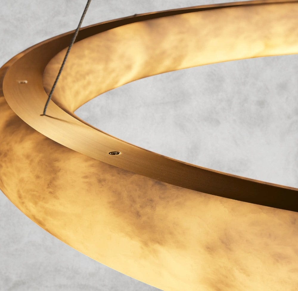 Halima Halo Alabaster Chandelier