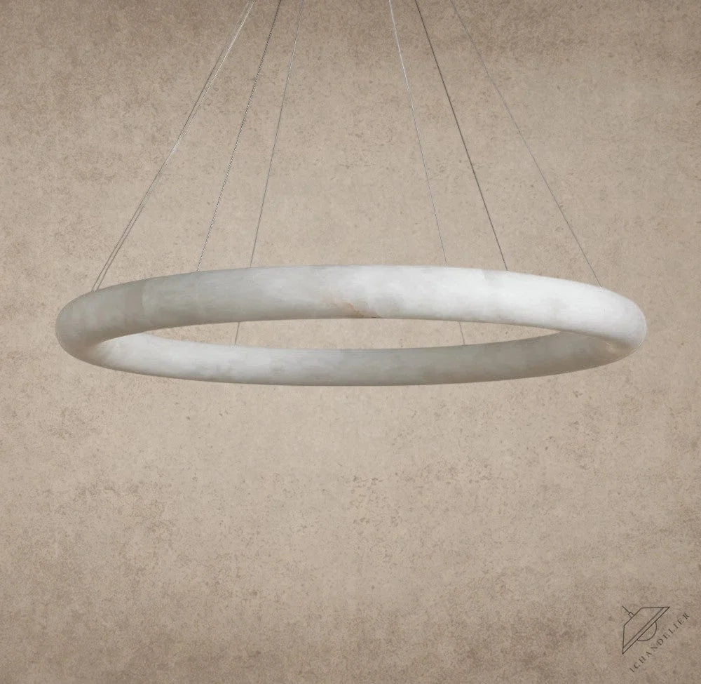 48" Halima Halo Alabaster Chandelier