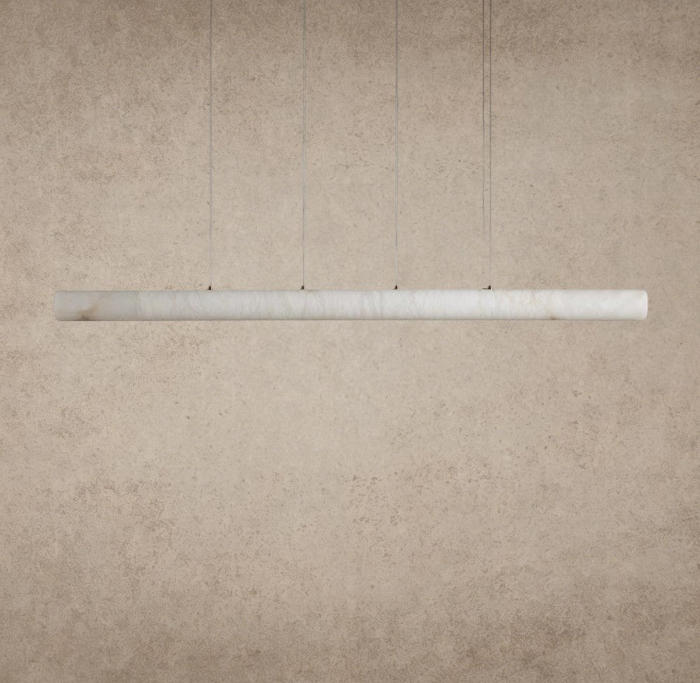 74" Halima Linear Alabaster Chandelier