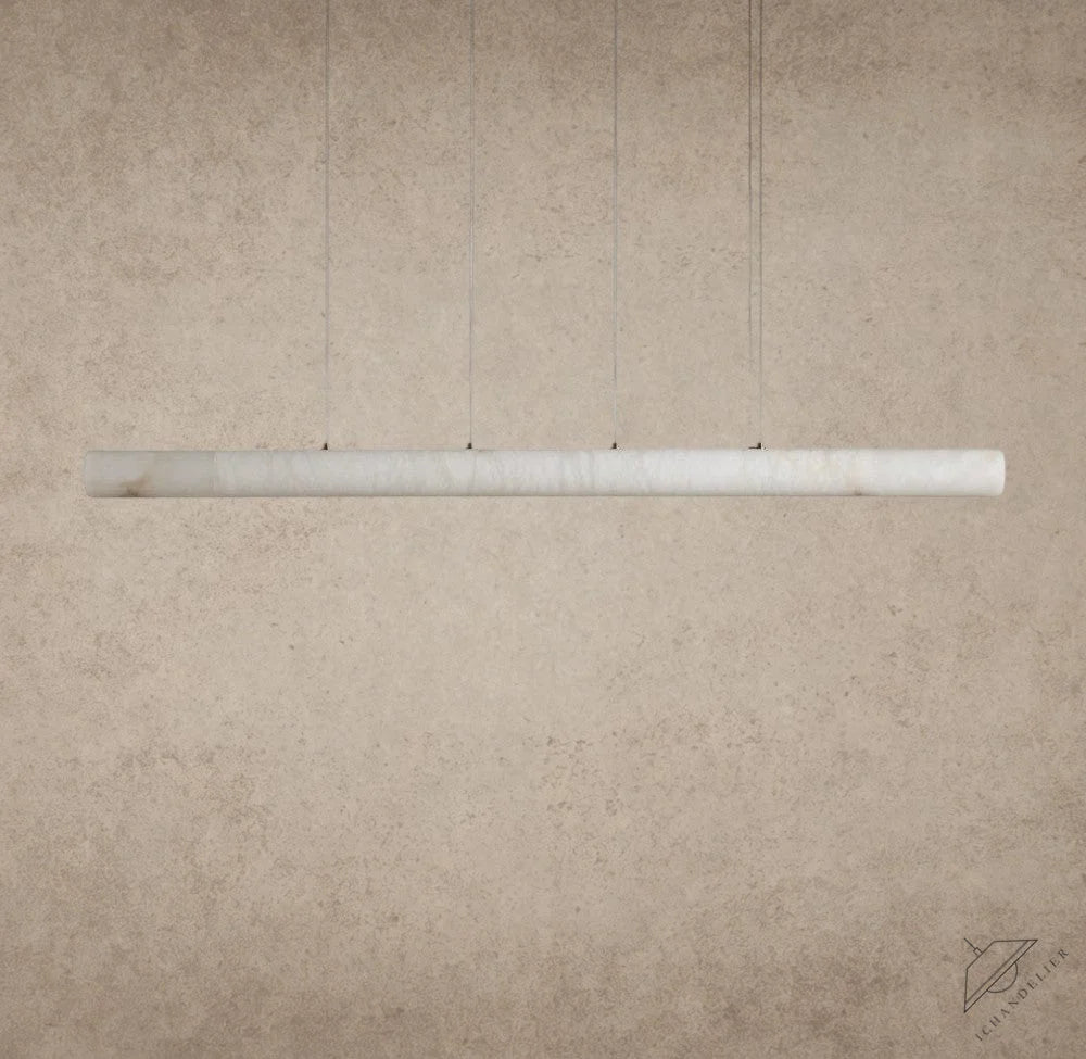 74" Halima Linear Alabaster Chandelier