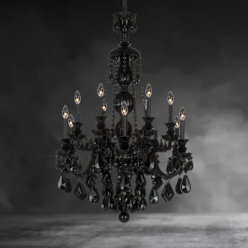 Jet Black Hamilton Chandelier 30"