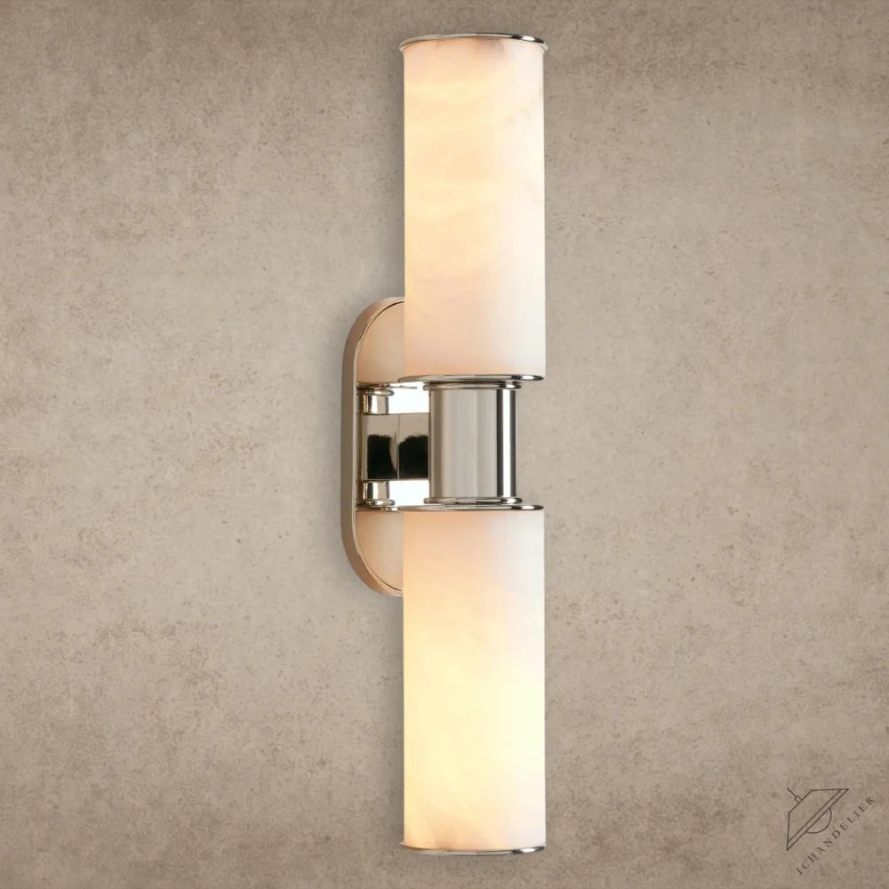 Nickle Harlin Double Sconce in Alabaster