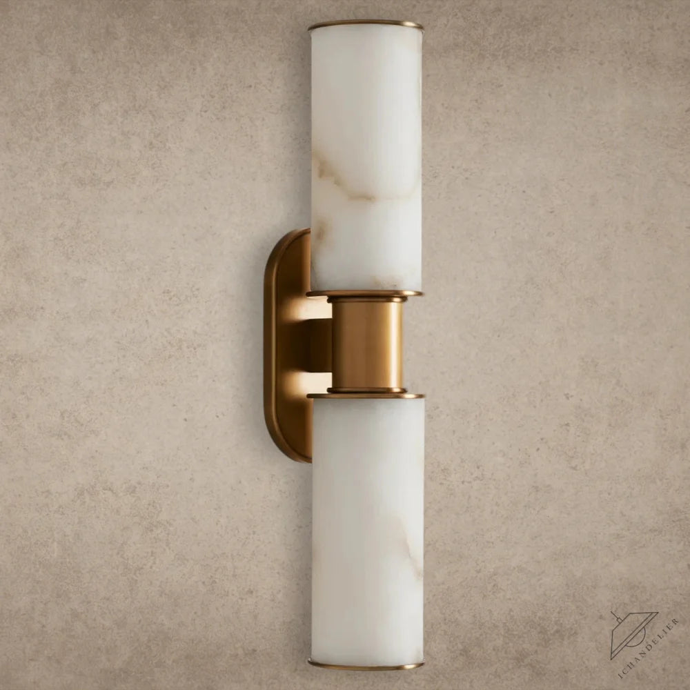 Harlin Double Sconce in Alabaster