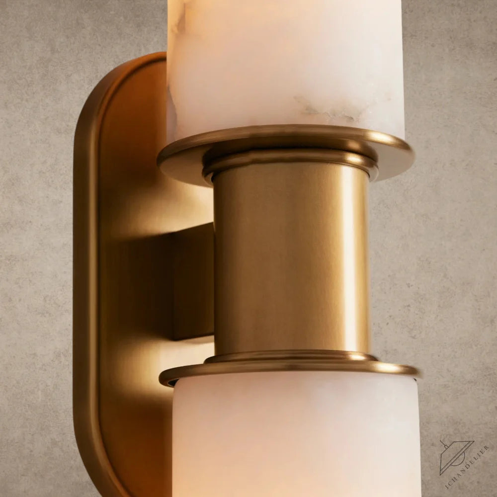 Harlin Double Sconce in Alabaster