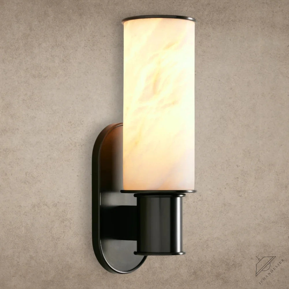 Bronze Harlin Sconce in Alabaster