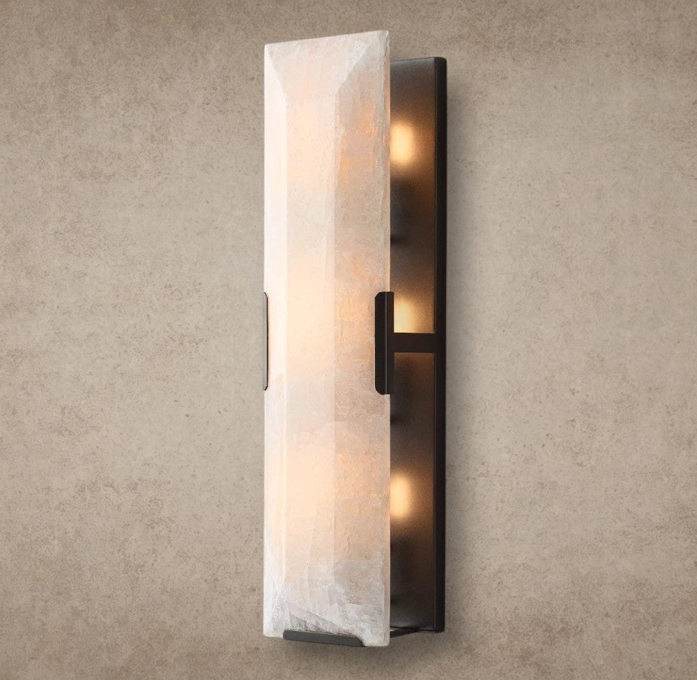 Bronze Harlow Calcite Linear Sconce