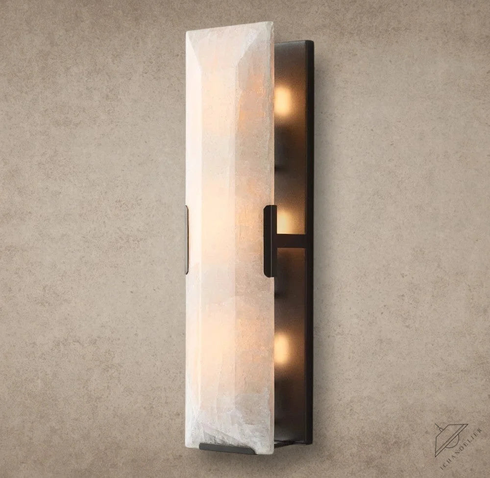 Bronze Harlow Calcite Linear Sconce