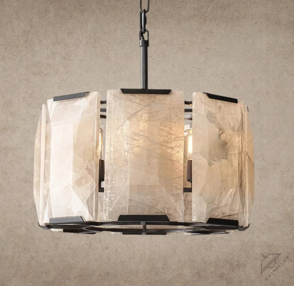 19" / Bronze Harlow Calcite Round Chandelier 19", 31", 43", 60"