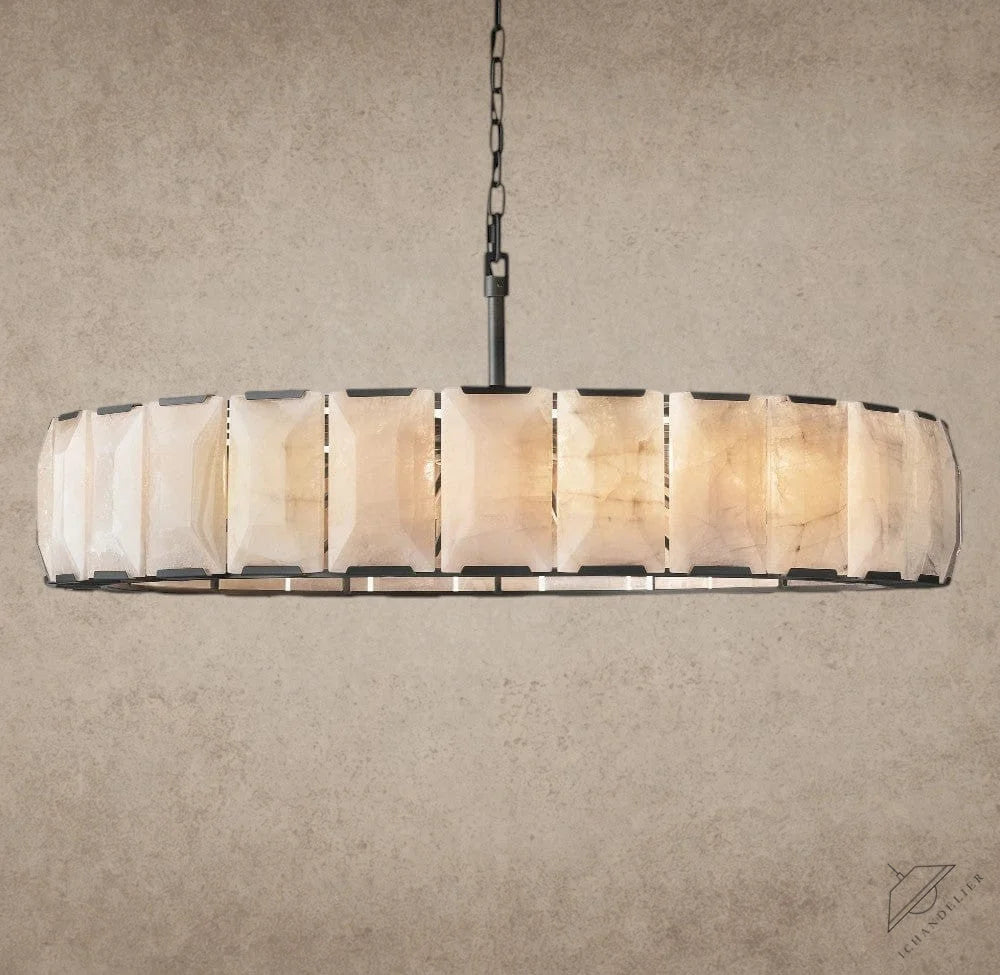 60" / Bronze Harlow Calcite Round Chandelier 19", 31", 43", 60"