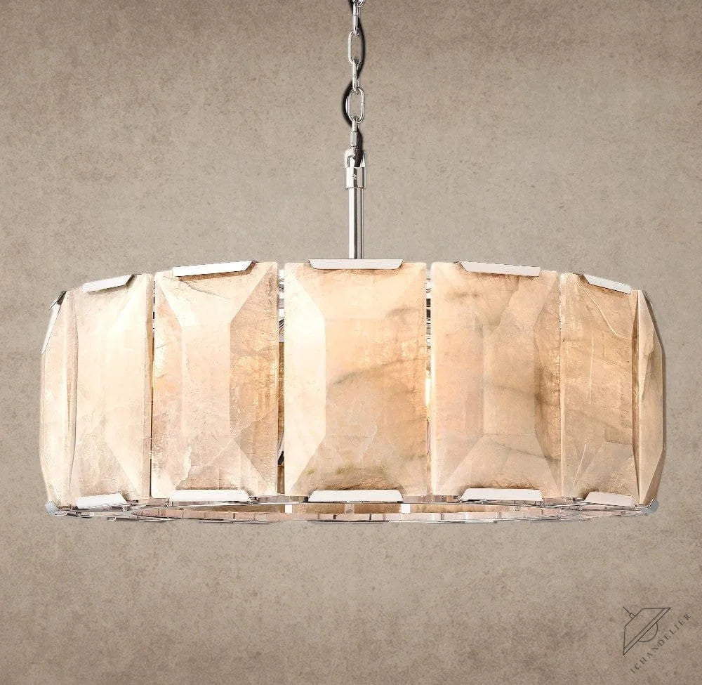 31" / Nickle Harlow Calcite Round Chandelier 19", 31", 43", 60"