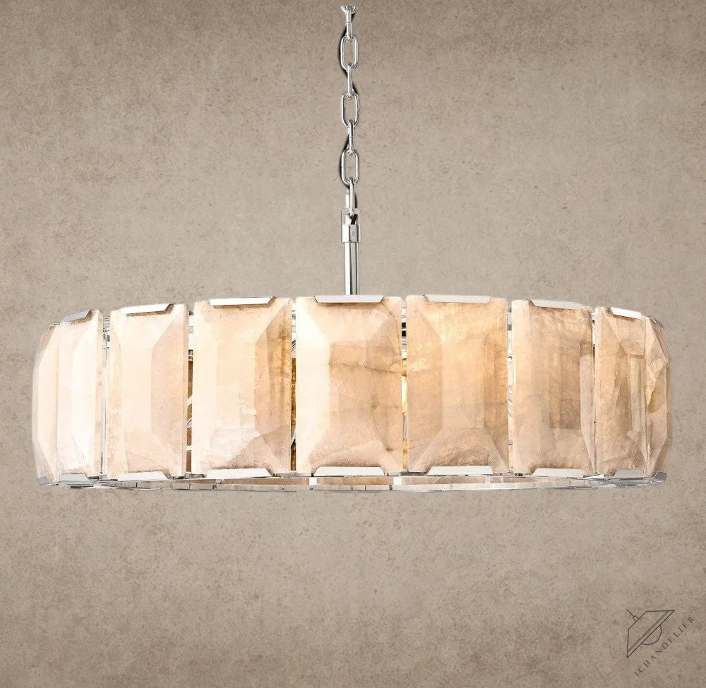 43" / Nickle Harlow Calcite Round Chandelier 19", 31", 43", 60"