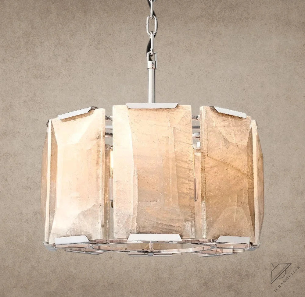19" / Nickle Harlow Calcite Round Chandelier 19", 31", 43", 60"